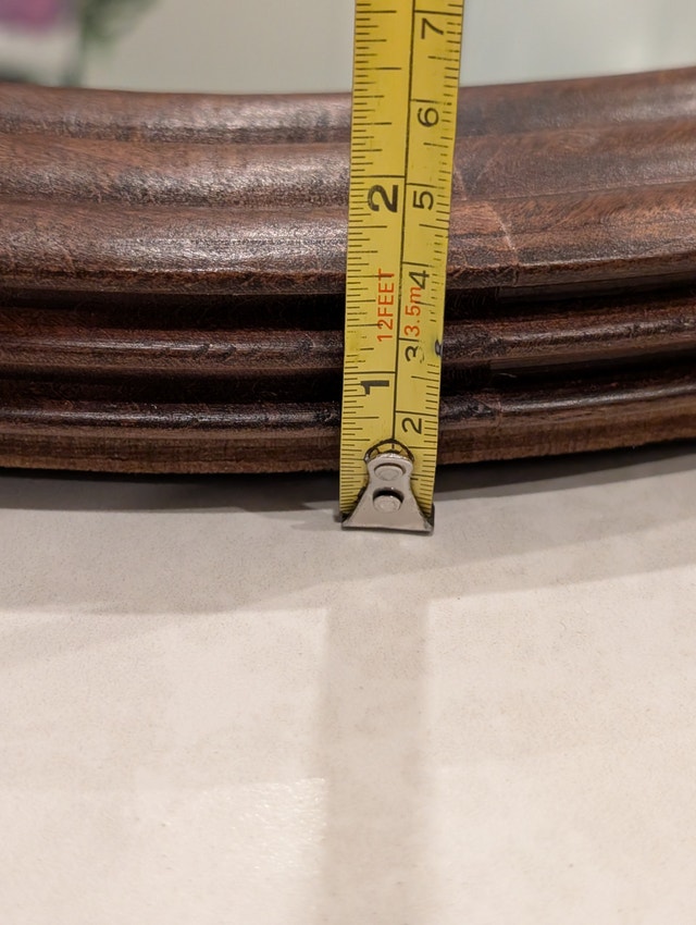 Vintage Nautical Ship Wooden Wheel Wall Mirror- Made in Canada - photo 4