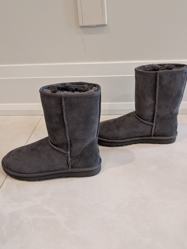 New UGG Australia Classic Short Sheepskin Boots Grey Size 6 - photo 5