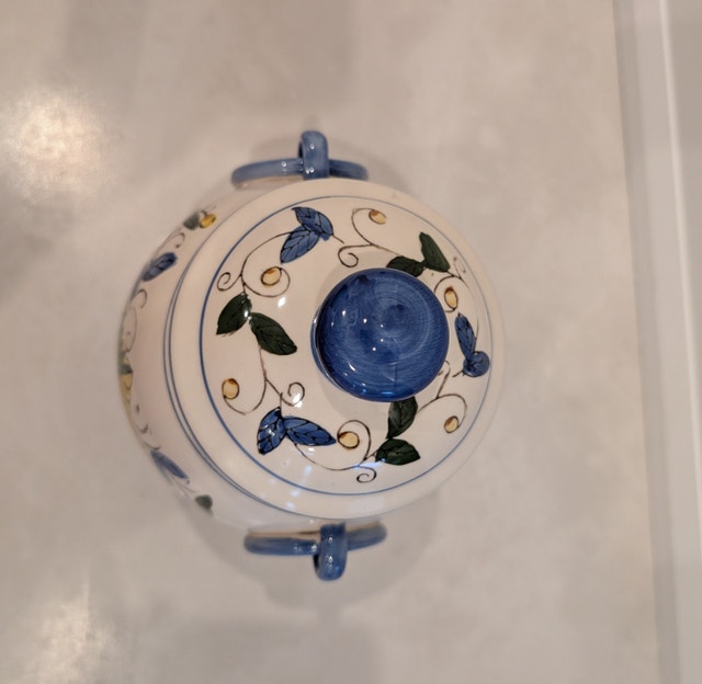 Italian Ceramic Biscotti Cookie Jar Tuscan Collection - photo 2