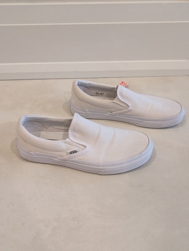 Vans White Slip-On Skate Shoe Mens 5 Womens 6.5 - photo 4
