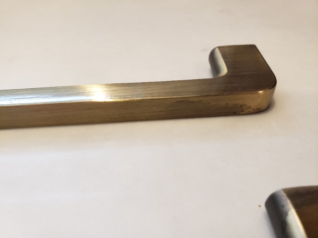 4 brushed bronze rectangular handles/ drawer pulls - photo 3