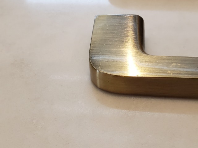 4 brushed bronze rectangular handles/ drawer pulls - photo 5