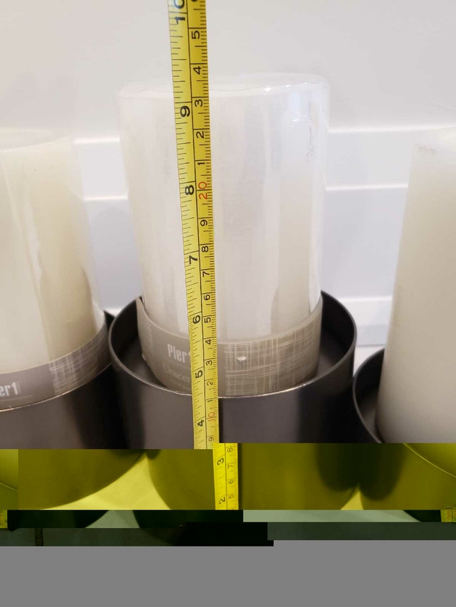 CRATE AND BARREL Links Pewter Centerpiece Pillar Candle Holder - photo 2