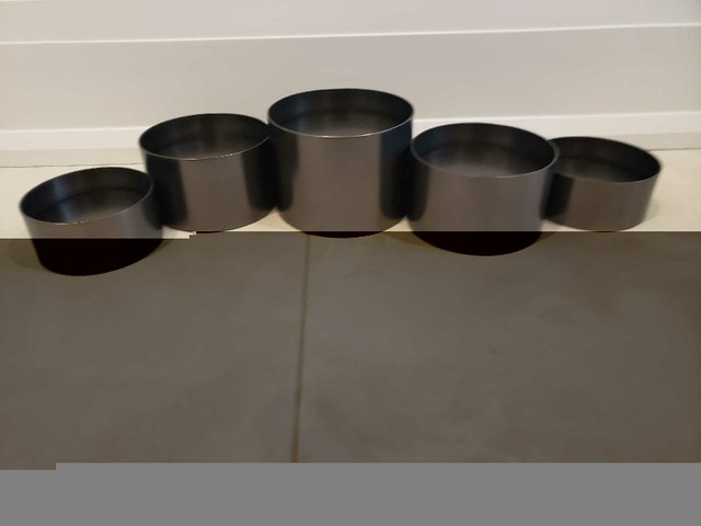 CRATE AND BARREL Links Pewter Centerpiece Pillar Candle Holder - photo 4