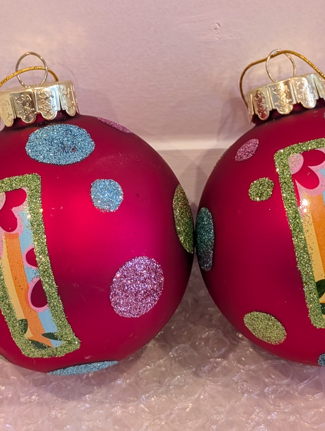 2 Kurts Adler Inc Pink and Sparkly Ornaments - photo 2