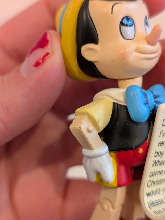 Vintage Disney Grolier Pinocchio Christmas Ornament - Dear Santa - photo 3