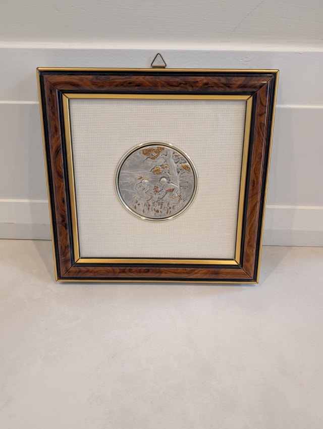 Mida’s Italy 925 Sterling Silver Plaque: Women Harvesting