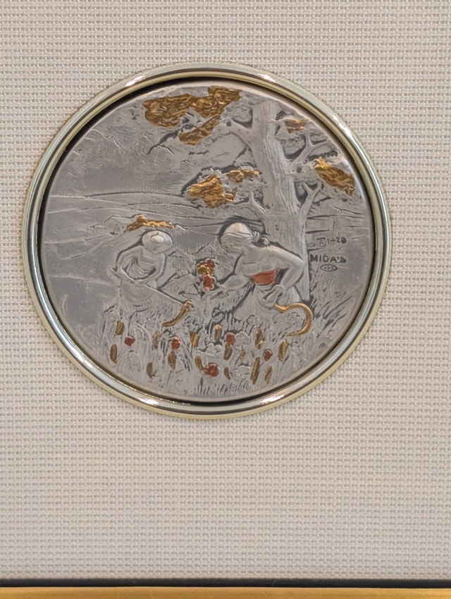 Mida’s Italy 925 Sterling Silver Plaque: Women Harvesting - photo 2