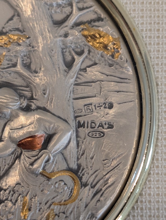 Mida’s Italy 925 Sterling Silver Plaque: Women Harvesting - photo 3