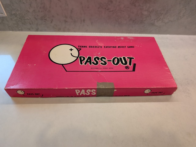 Vintage PASS-OUT Adult Drinking Board Game by Frank Bresee 1970