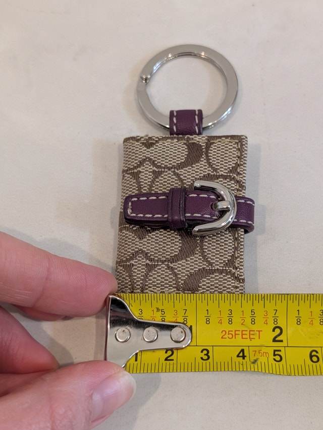 Coach Vtg Y2K Brown Signature C Picture Photo Frame Key Chain - photo 5