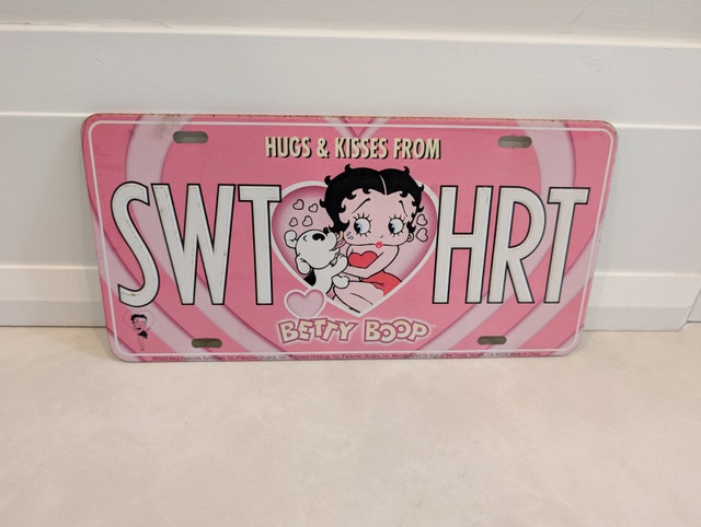 2003 Hugs & Kisses From Betty Boop License Plate