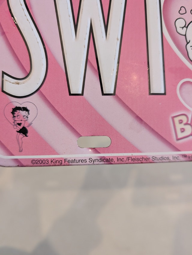 2003 Hugs & Kisses From Betty Boop License Plate - photo 4