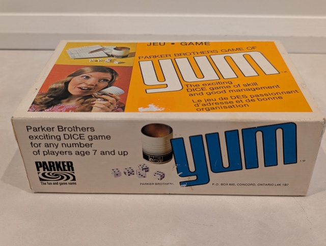 Vintage Parker Brothers YUM Dice Game (Yahtzee alternative!) - photo 3