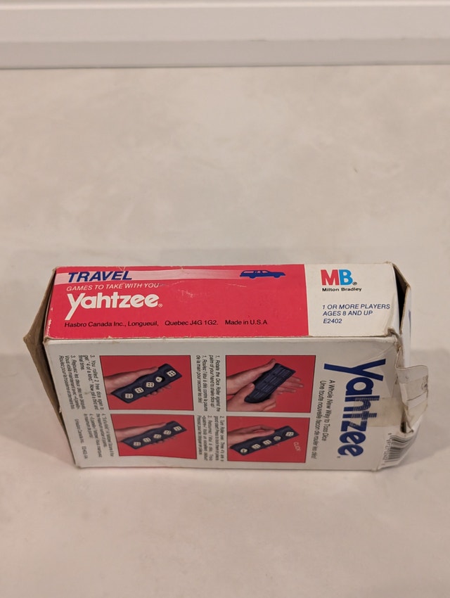 Vintage 1989 Milton Bradley Travel Yahtzee Game - photo 3
