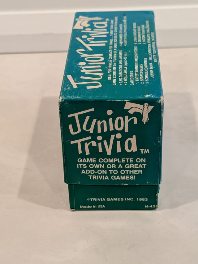 Vintage 1983 Junior Trivia Card Game (2 Skill Levels!) - photo 3