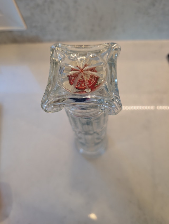 Vintage Martini & Rossi Style Glass Column Bottle - photo 2