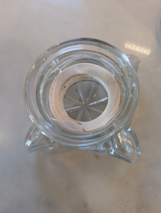 Vintage Martini & Rossi Style Glass Column Bottle - photo 3