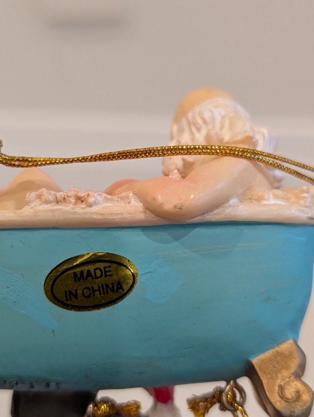 Vintage Santa In Bathtub Christmas Ornament - photo 5