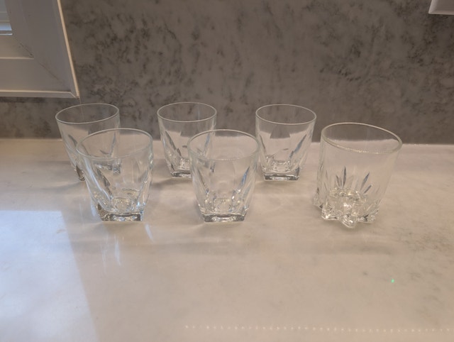 6 Vintage Italian glasses