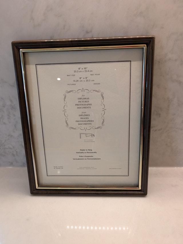 Vintage 8x10 Frame with Built-In Hanger
