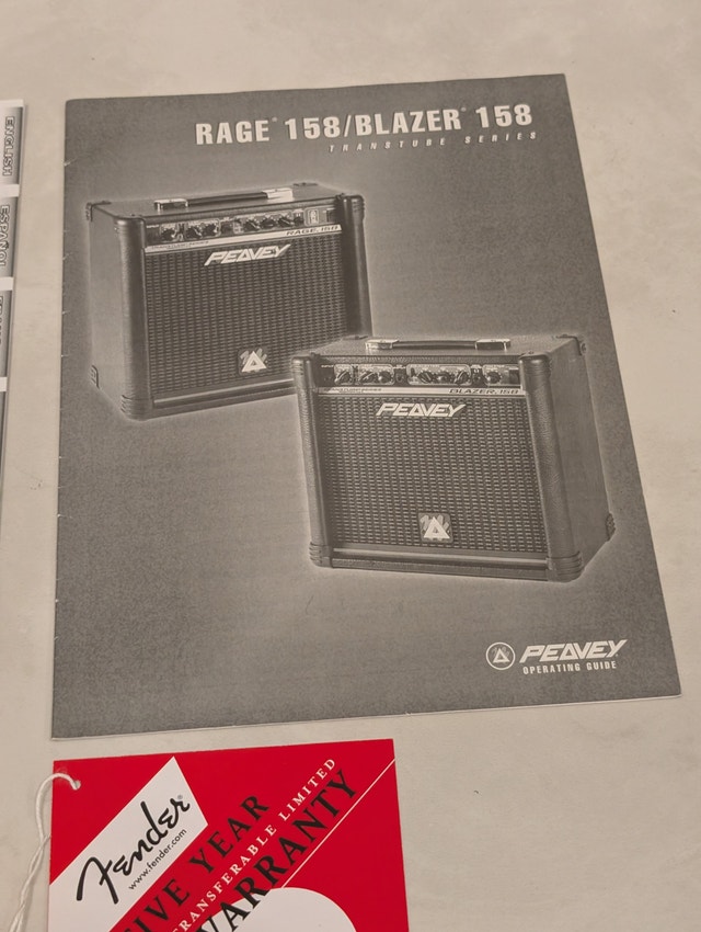 Fender Hot Rod De Ville Instructions, 2007 Addendum, Peavey Rage - photo 4