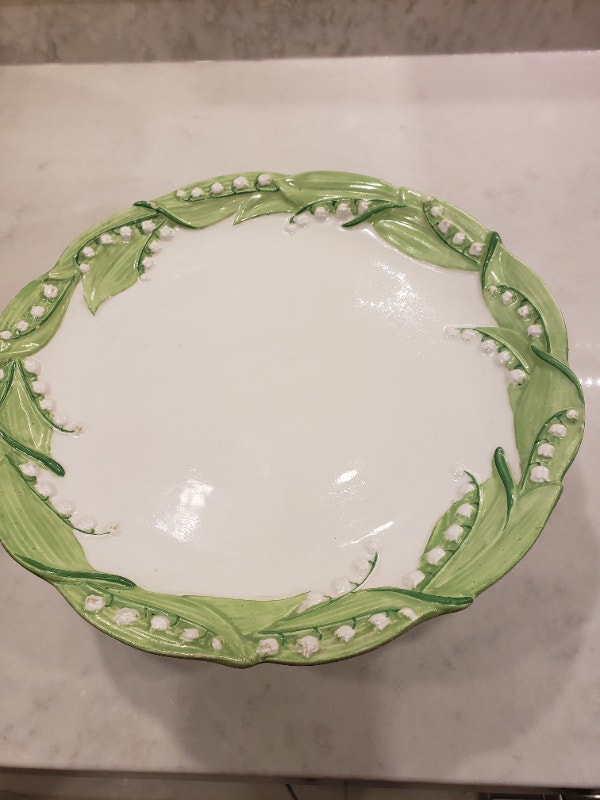 Lily of the Valley Ceramic Dessert Cake Stand - photo 2
