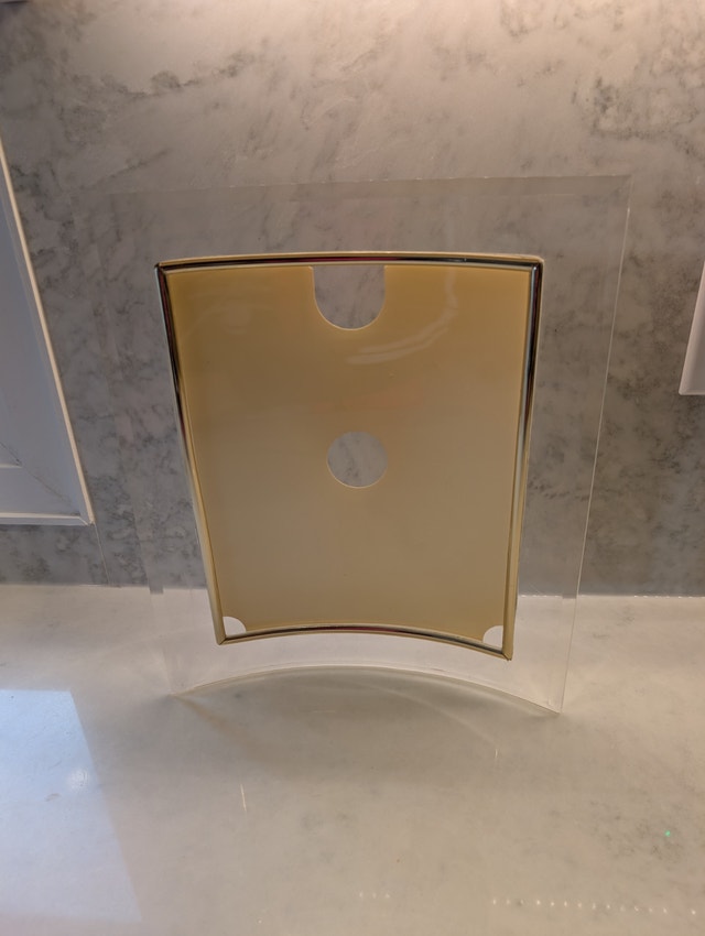 Plastic clear vintage curved frame