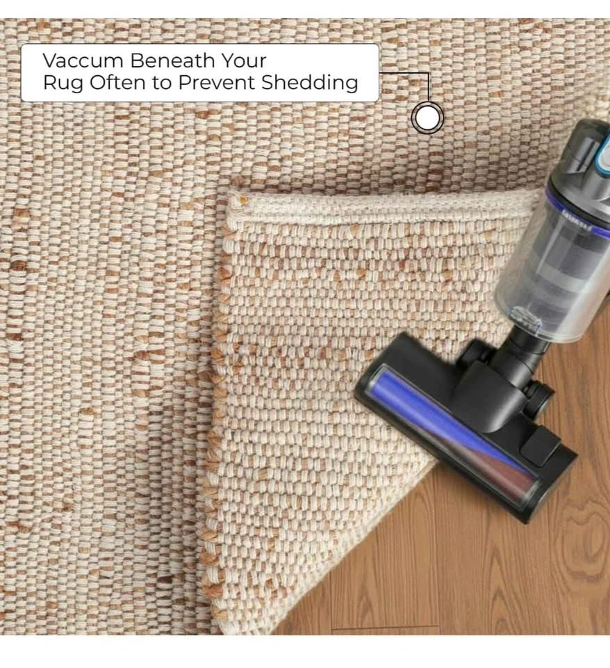 GRUHUM Jute Cotton Area Rug 9'x12' Rectangle - photo 3