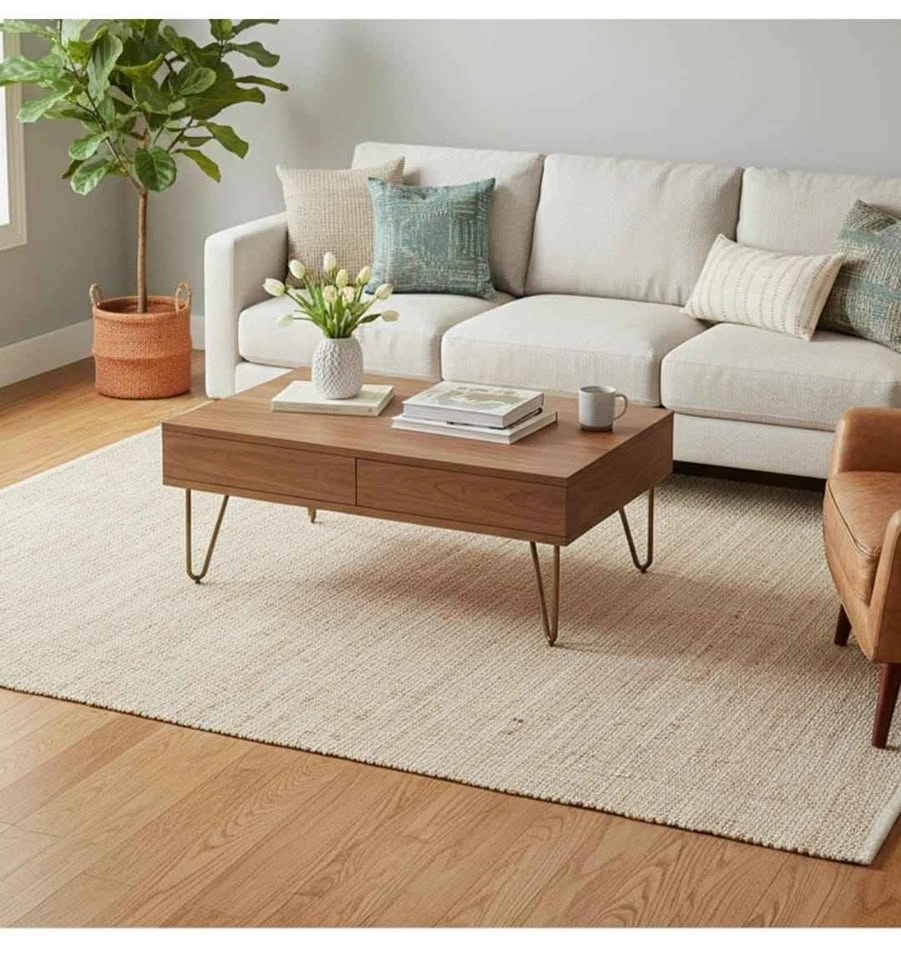 GRUHUM Jute Cotton Area Rug 9'x12' Rectangle - photo 5