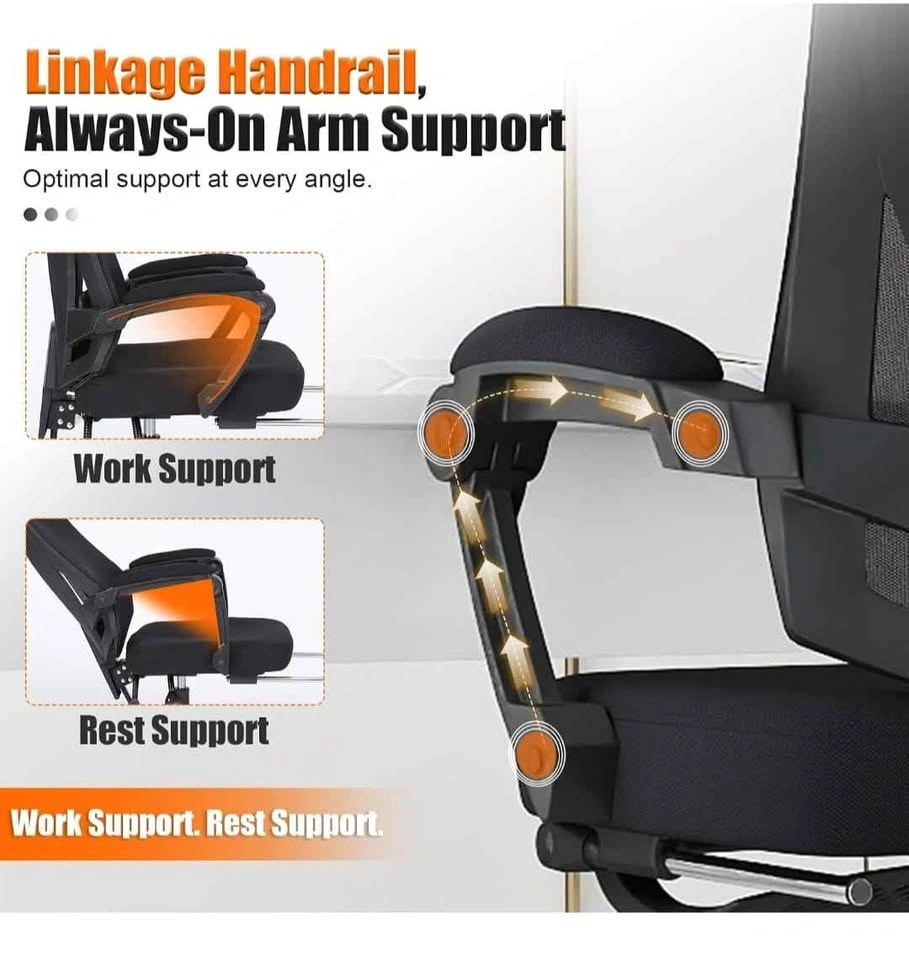 Ergonomic Office Chair with Footrest, High Back Mesh Desk Chair - photo 5