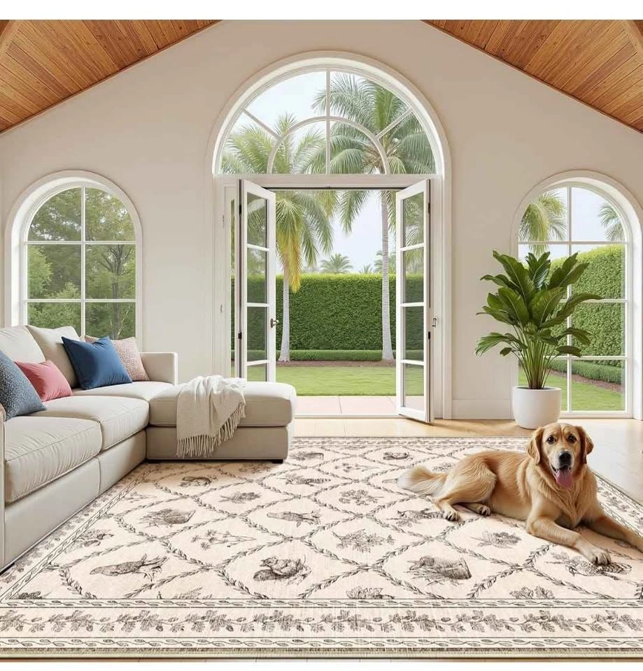 Brand new 8x10 Area Rug - Washable Vintage Boho Carpet - photo 2