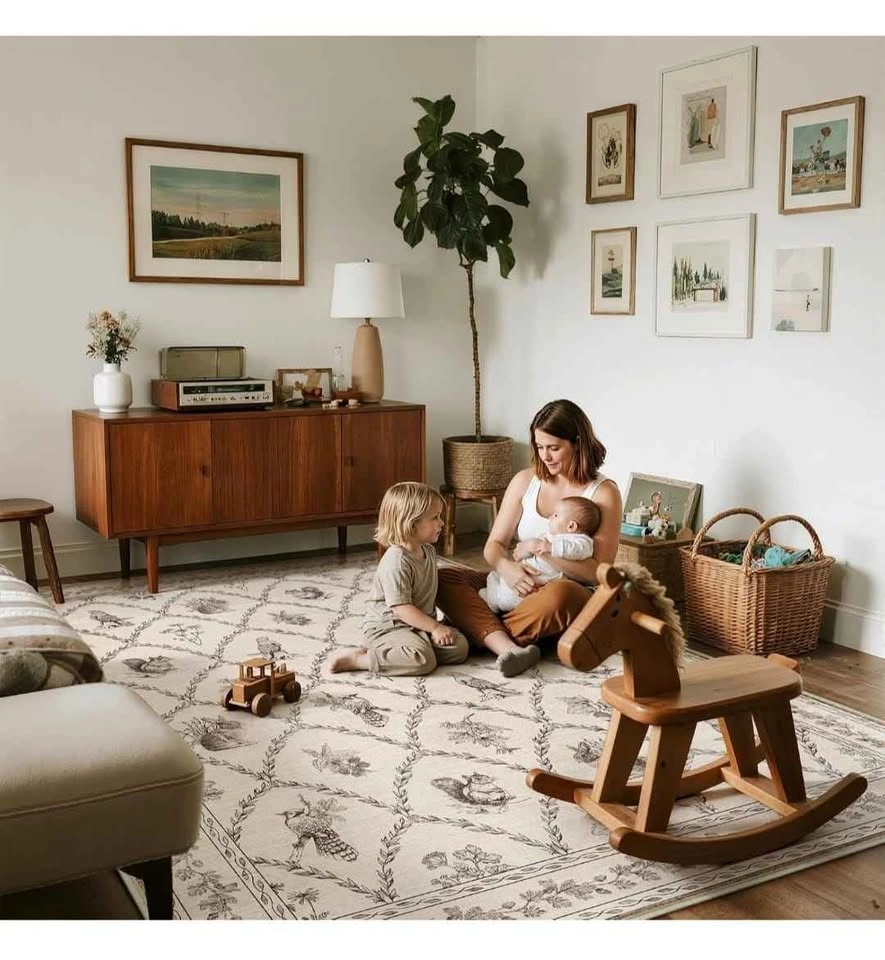 Brand new 8x10 Area Rug - Washable Vintage Boho Carpet - photo 4