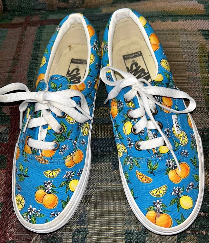 VANS Citrus-Print Sneakers- Women’s SZ 6