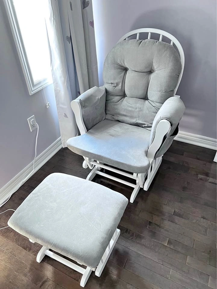 Stock craft premium Glider Rocker with Matching Ottoman