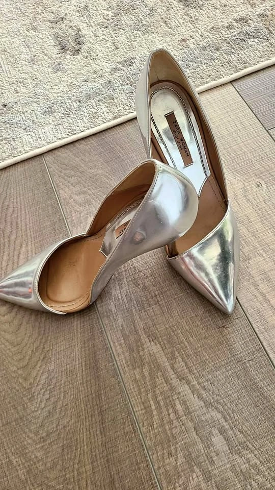 Zara silver pumps