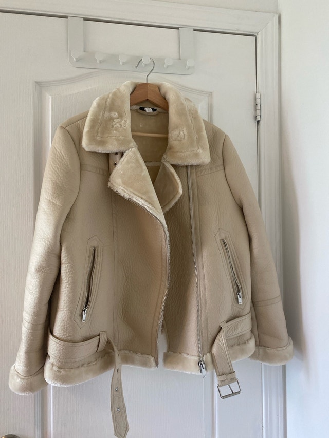 Topshop Faux Shearling Jacket