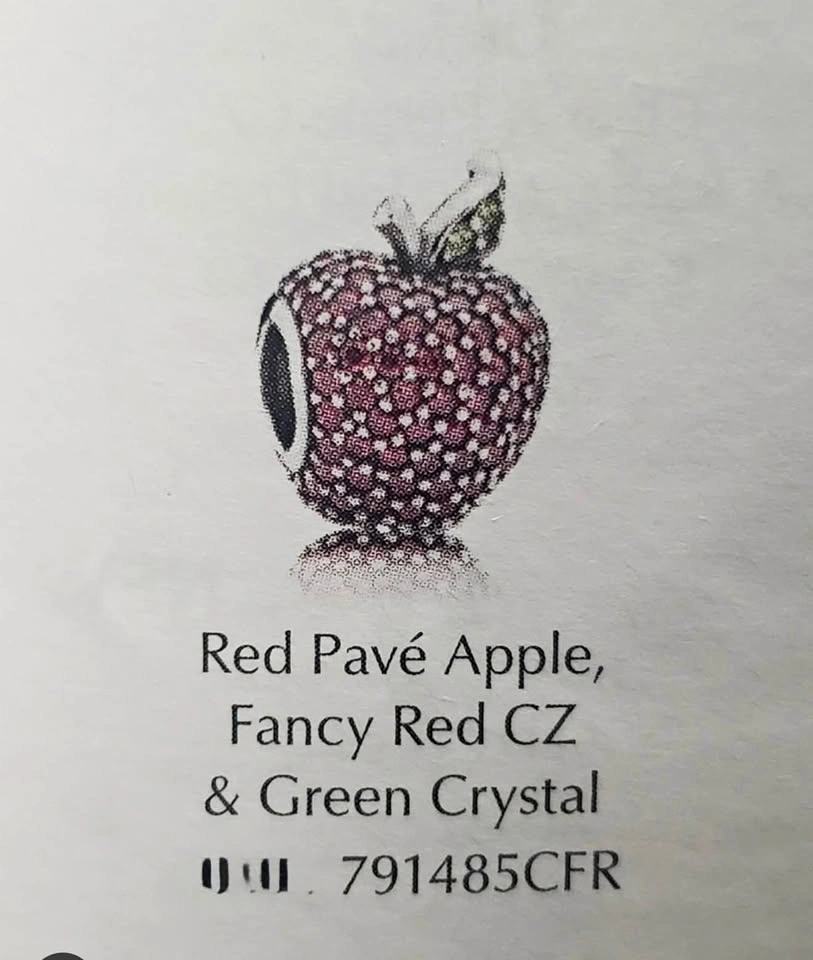 Pandora Red Pave Apple 🍎 charm