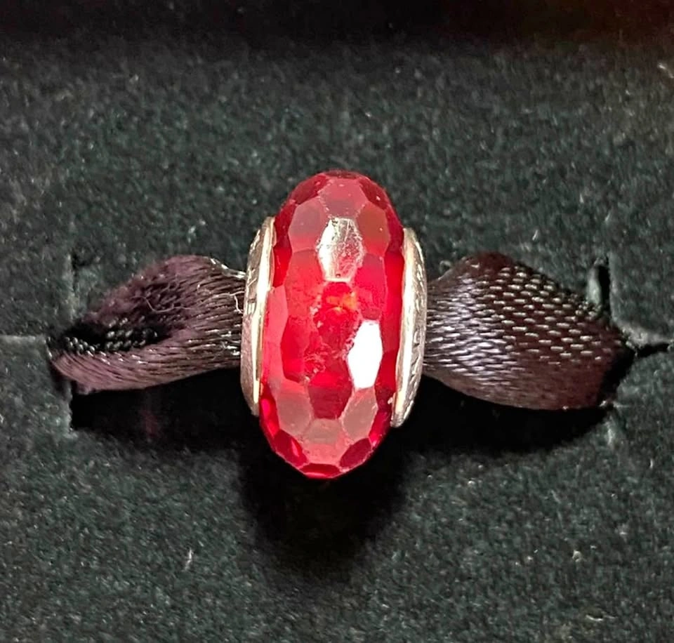Pandora Red Faceted Murano Glass Charm