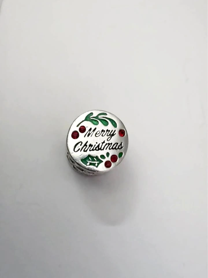 Sterling Silver Merry Christmas Charm