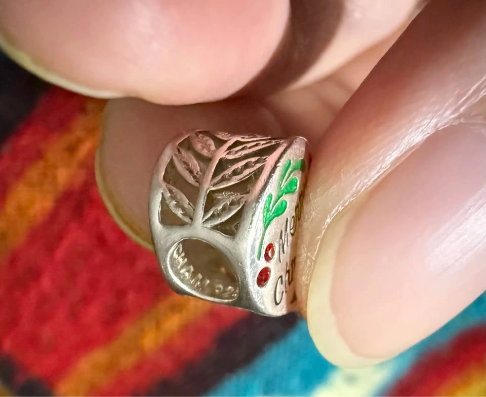 Sterling Silver Merry Christmas Charm - photo 2
