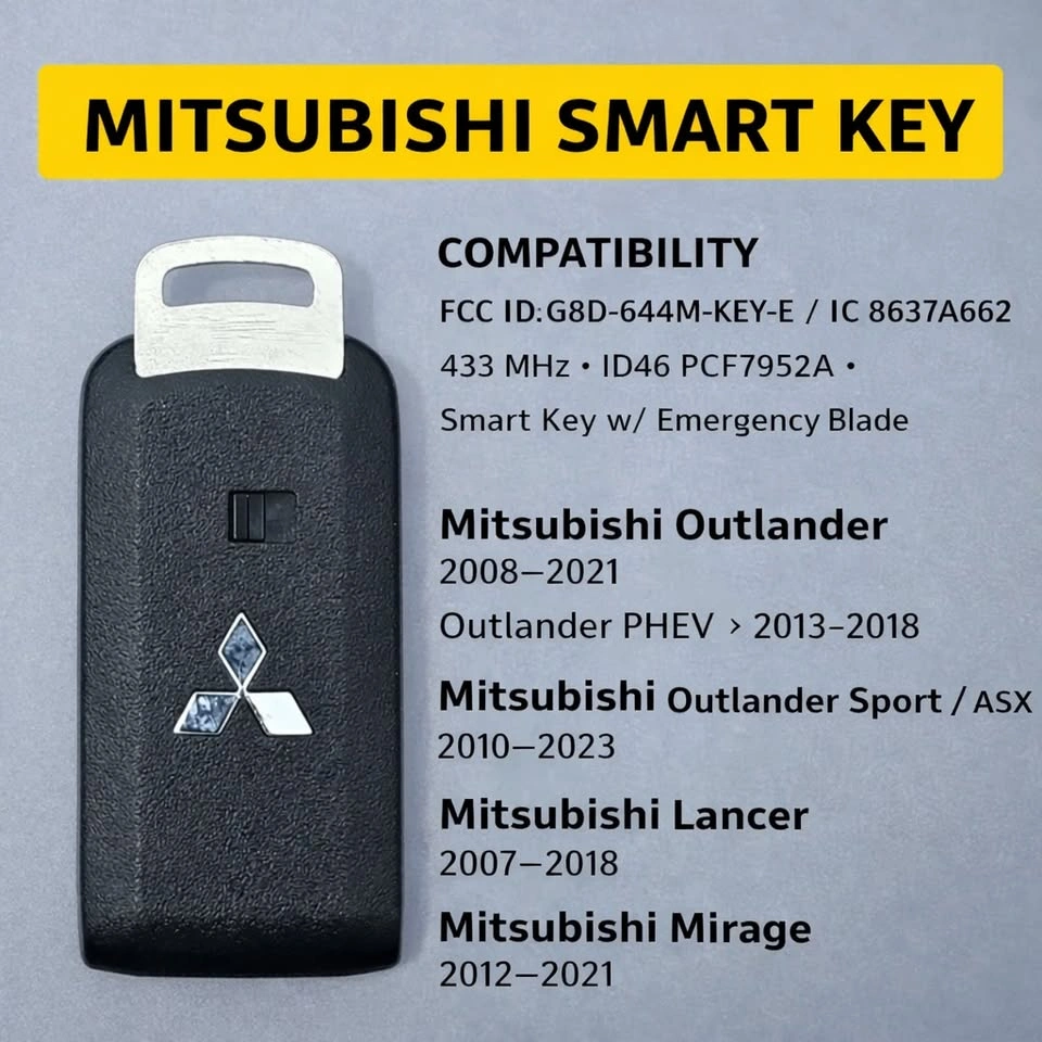 New Car Key for Mitsubishi w/push start - photo 2