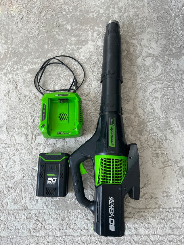 Greenworks Pro 80V cordless leaf blower 2.0 Ah battery + charger - photo 2