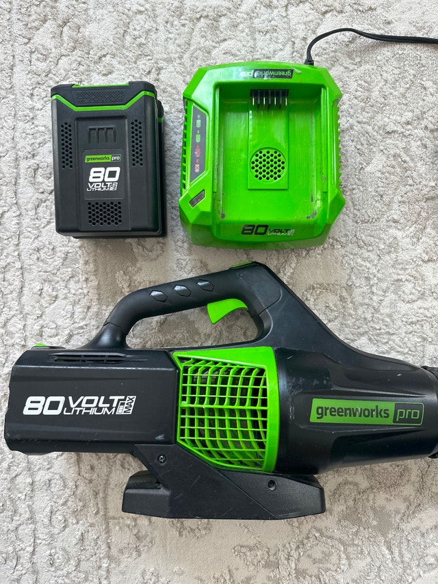 Greenworks Pro 80V cordless leaf blower 2.0 Ah battery + charger - photo 3