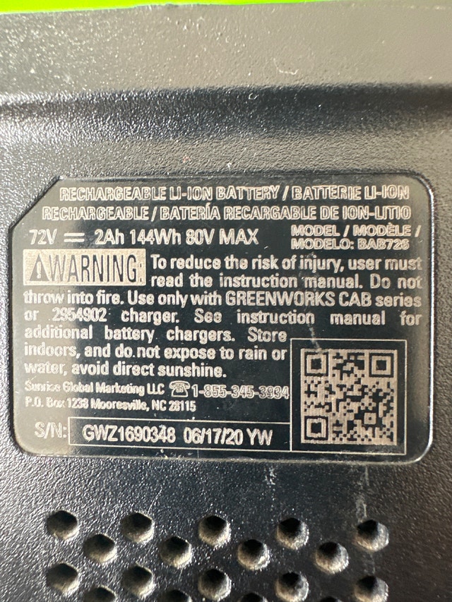 Greenworks Pro 80V cordless leaf blower 2.0 Ah battery + charger - photo 5