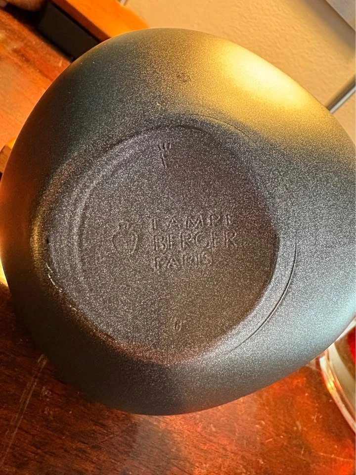 Vintage 5” Lampe Berger "Galet" Matte Black Pebble Lamp - photo 4