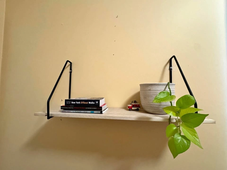 HOUSE NORDIC Arnhem Shelf with Black Frame and Natural Wood