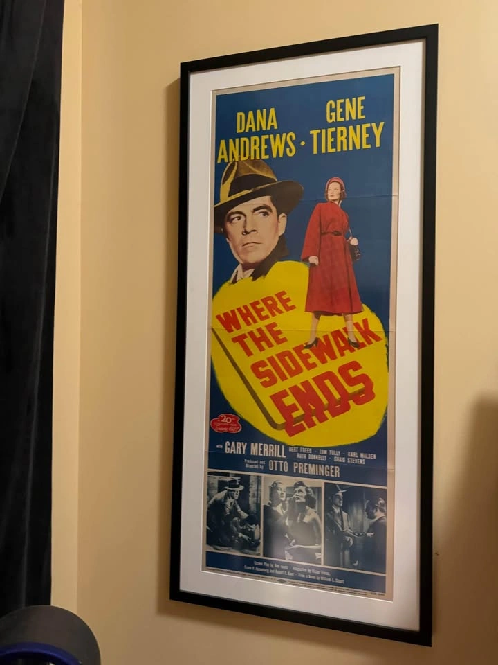 Vintage Film Noir Poster — Where the Sidewalk Ends (Original) - photo 2