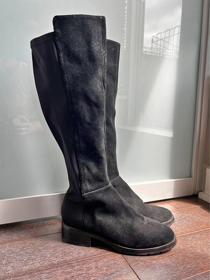 Saks Fifth Avenue Harrah Suede Stretch Knee-High Boots 8.5