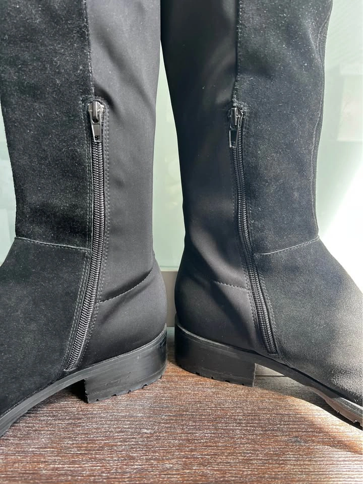 Saks Fifth Avenue Harrah Suede Stretch Knee-High Boots 8.5 - photo 4